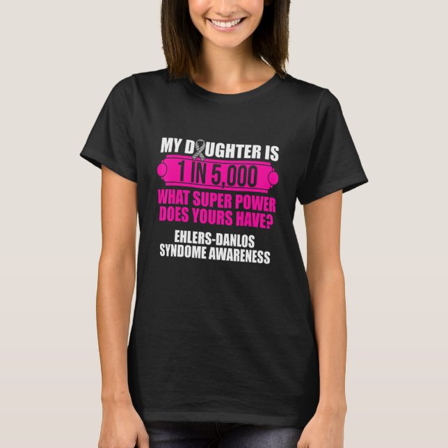 T-shirt Ehlers Danlos Sensibilisation au syndrome Fille Gu (Devant)