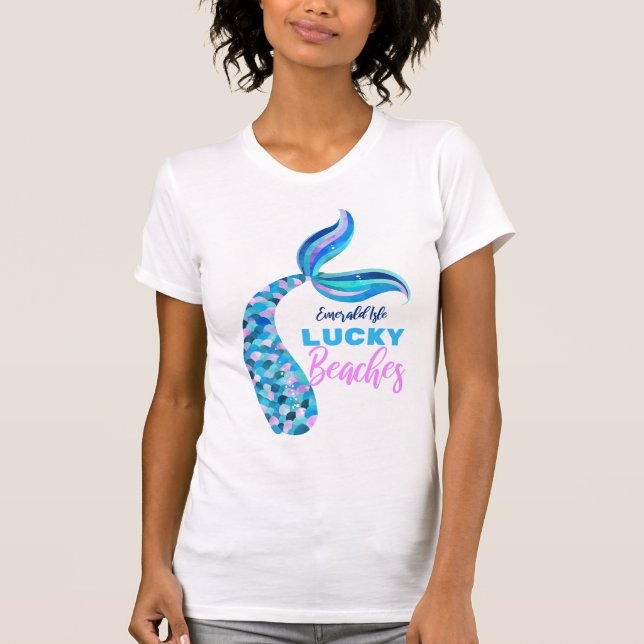 T-shirt EI Lucky Beaches Mermaid Tail (Devant)