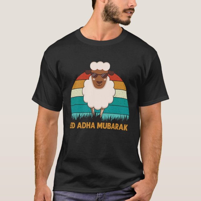 T-shirt Eid Al Adha Eid Mubarak Happy Eid Day Muslim (Devant)