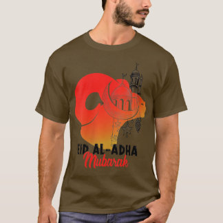 T-shirt Eid Al Adha Moubarak Kareem Drôle Joyeux Aïd