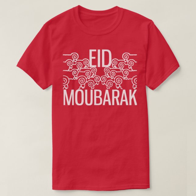 T-shirt Eid Al Adha Moubarak Sheep pour les musulmans (Design devant)