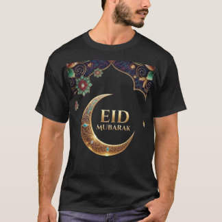 T-shirt Eid al fitr Islamic celebration Gold And navy