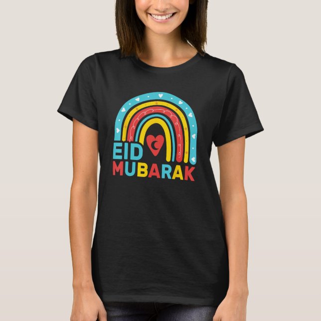 T-shirt Eid Al Fitr Mubarak Eid Al Adha Happy Ramadan Kari (Devant)