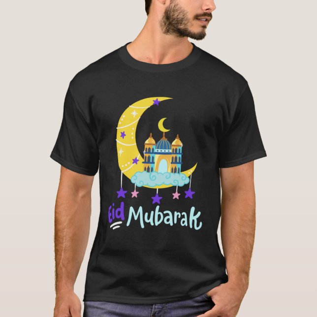 T-shirt Eid Al Fitr Mubarak Kareem Ramadan Karim Fasting M (Devant)