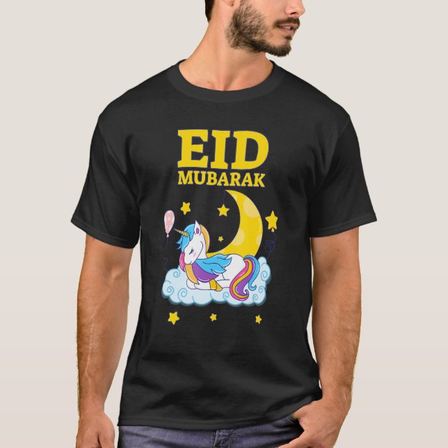 T-shirt Eid Mubarak Present for kids Mom Girls Eid Mubarak (Devant)