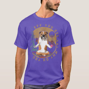 T-shirt Eif You See Kay Why Oh U English Bulldog Yoga Retr