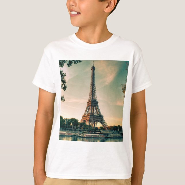 T-shirt Eiffel tour lancer oreiller (Devant)