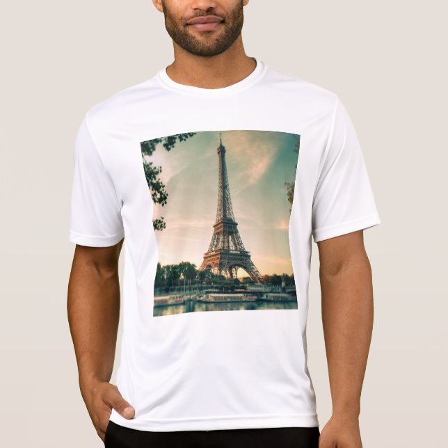 T-shirt Eiffel tour lancer oreiller (Devant)