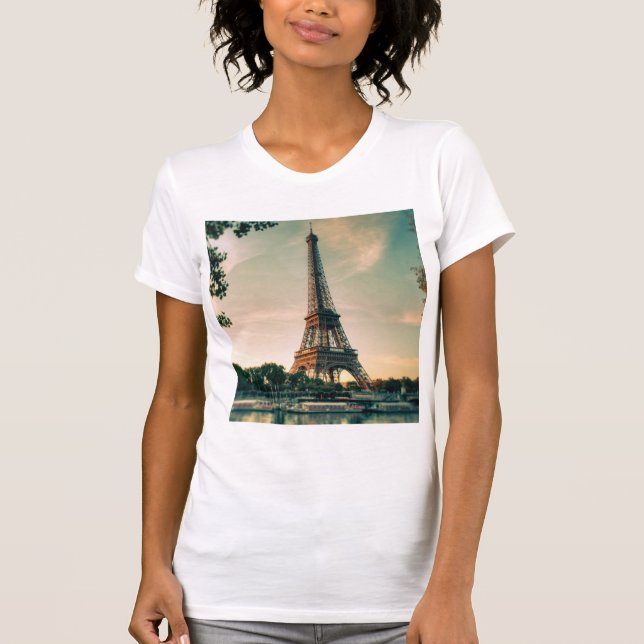 T-shirt Eiffel tour lancer oreiller (Devant)
