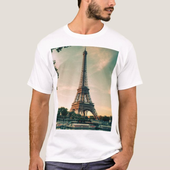 T-shirt Eiffel tour lancer oreiller (Devant)