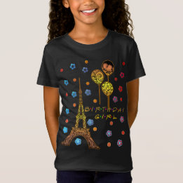 T-Shirt Eiffel Tower Paris Birthday Girl Gifts Souvenirs
