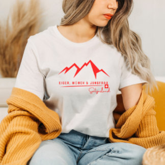 T-shirt Eiger, Mönch et Jungfrau Trilogy. Alpes suisses