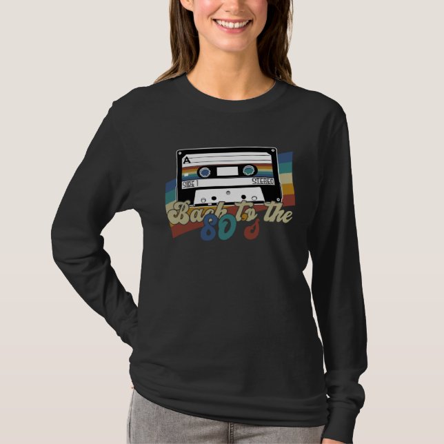 T-shirt Eighties Back to the 80s Retro Cassette (Devant)