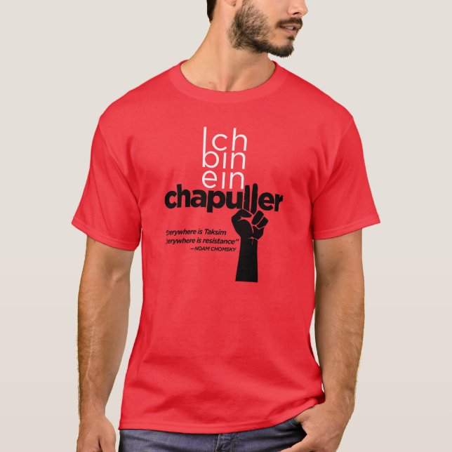 T-shirt Ein Chapuller de poubelle d'Ich (est partout (Devant)