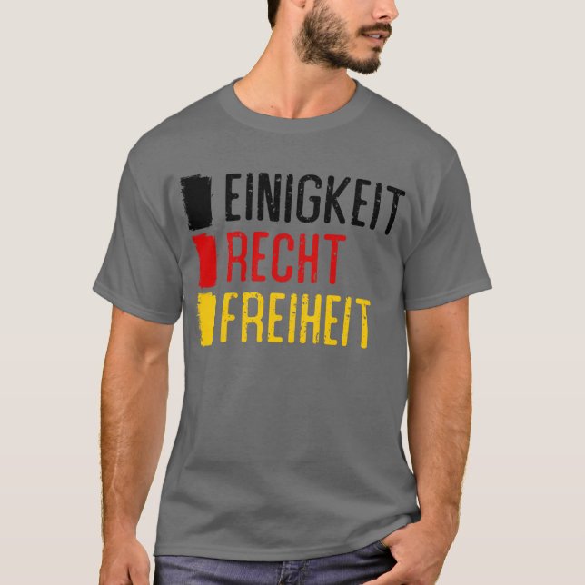 T-shirt Einigkeit Recht Freiheit Allemagne Moto (Devant)