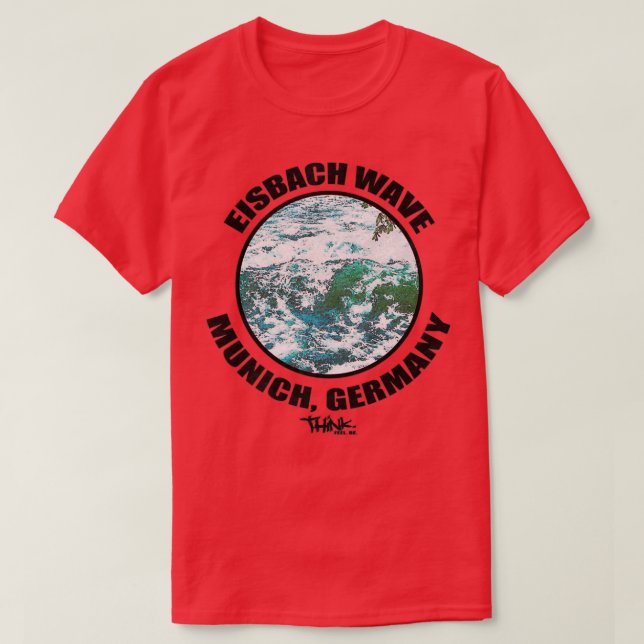 T-shirt Eisbach vague Munich Allemagne Surf (Design devant)