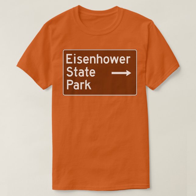 T-shirt Eisenhower State Park Texas Brown Highway Traffic (Design devant)