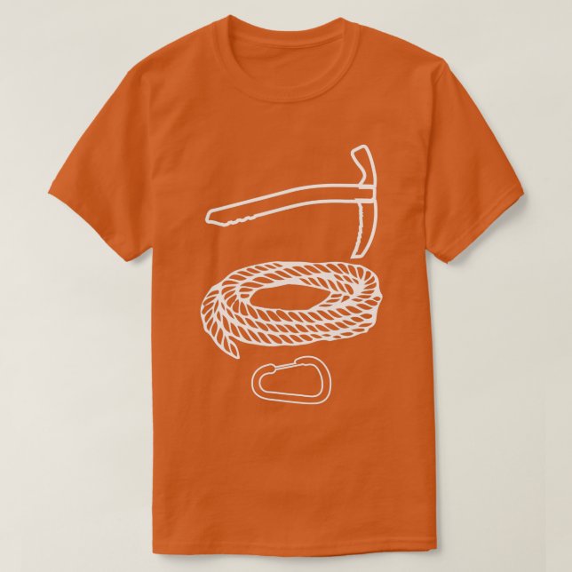 T-shirt Eisspitzhacke Escalade Rope Ice Climber 4 (Design devant)