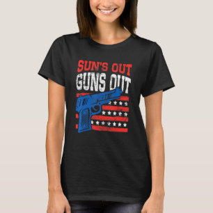 T-shirt Éjacule Des Armes À Feu Drapeau Américain Patrioti