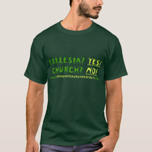 T-shirt Ekklesia ? OUI ! en vert de sève/jaune de titane