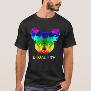 T-shirt Ekoalaity Cute Koala Bear Gay Lgbt Rainbow Pride
