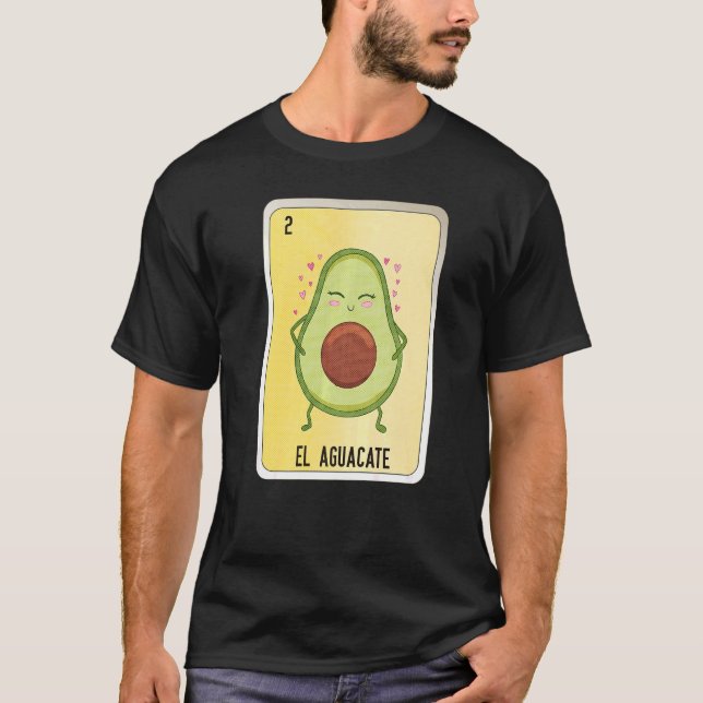 T-shirt El Aguacate Mexicaine Lotterie Cartes de Bingo (Devant)