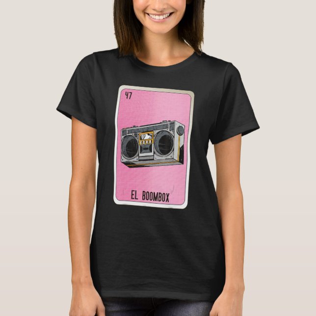 T-shirt El Boombox Mexican Slang Lottery Bingo Cards (Devant)