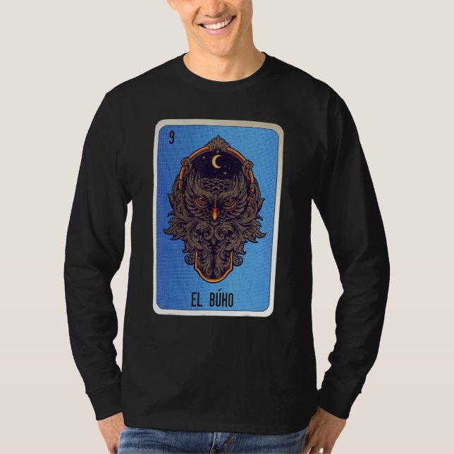 T-shirt El Buho Mexican Slang Lottery Bingo Cards (Devant)