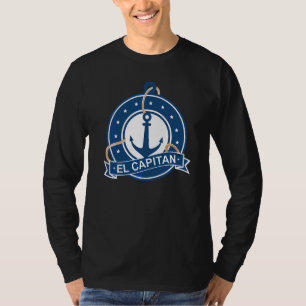 T-shirt El Capitan Nautical Blue Bateau Ancre nautique Sai