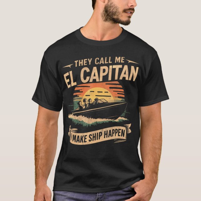T-shirt El Capitan Sunset Conception de bateau Faire arriv (Devant)