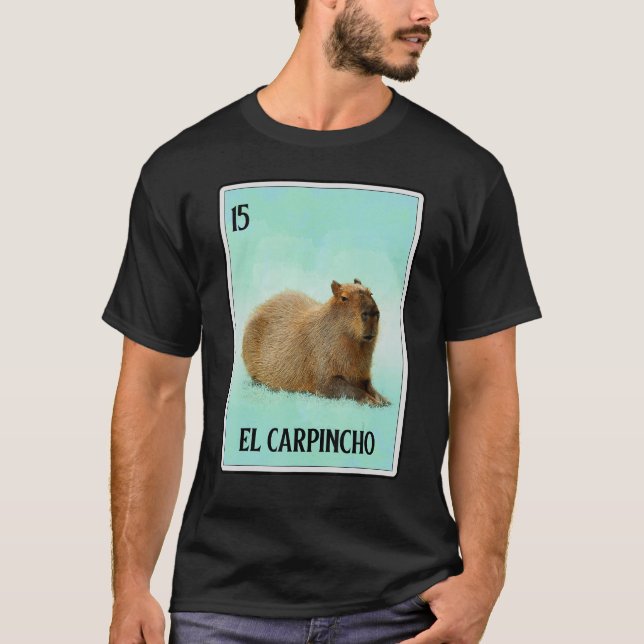 T-shirt El Carpincho Capybara Carte Humour animal Capibara (Devant)