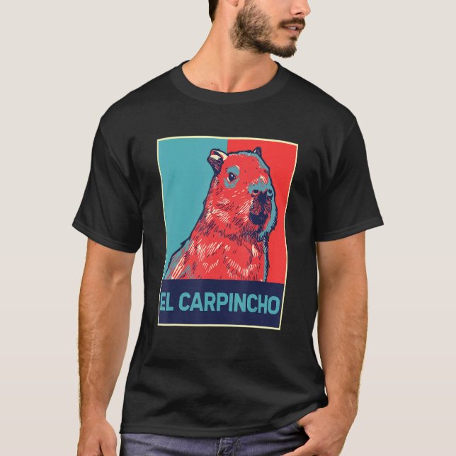 T-shirt El Carpincho Capybara Droits Animaux Sauvages Capy (Devant)