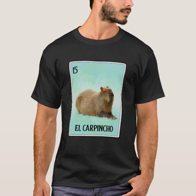 T-shirt El Carpincho Mexicaine Capybara Cartes Drôle Roden (Devant)