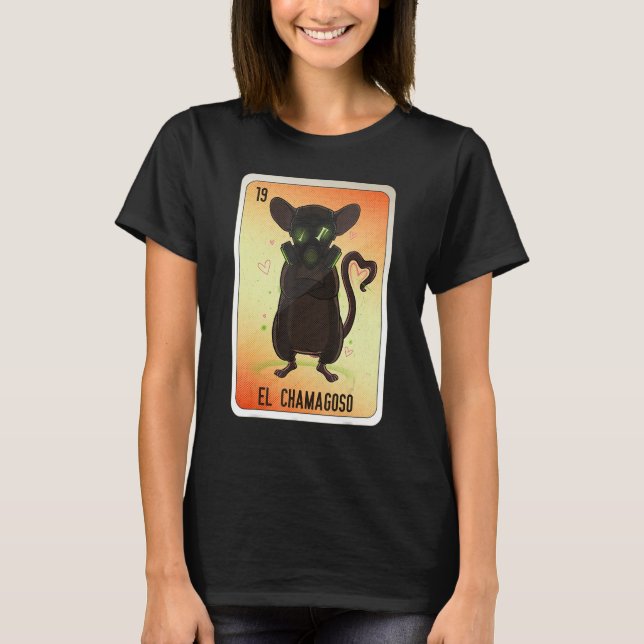 T-shirt EL Chamagoso Mexican Slang Lottery Bingo Cards (Devant)