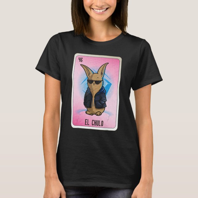 T-shirt El Chulo Mexican Slang Lottery Bingo Cards (Devant)