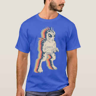 T-shirt El Chupacabra Cryptid Cryptozoology Retro Line Art