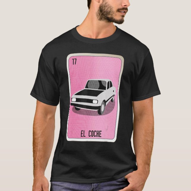 T-shirt El Coche Mexicaine Lotterie Cartes de Bingo (Devant)