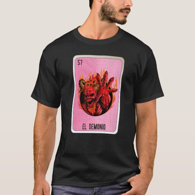 T-shirt El Demonio Cartes De Bingo De Loterie Mexicaine (Devant)