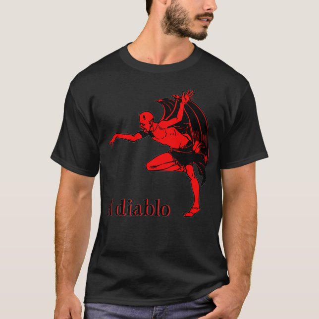 T-shirt El Diablo Devil Satan Demon spanish scary hallowee (Devant)