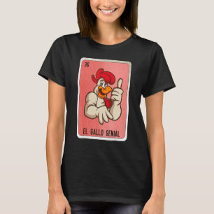 T-shirt El Gallo Cartes de Bingo de loterie d'argot mexica