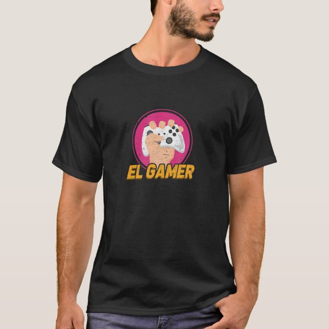 T-shirt El Gamer Jeux Vidéo Jeux Mexicains Gamepad Consol (Devant)