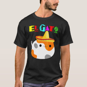 T-shirt El Gato Calico Cat Cinco De Mayo Latino Kitty Avec