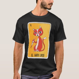 T-shirt El Gato Loco Mexicaine Lotterie Cartes de Bingo