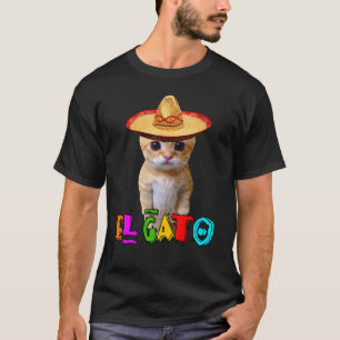T-shirt El Gato Mème Mexicain Chat Latino Munchkin Kitty C