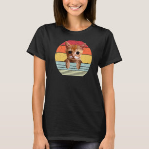 T-shirt el gato mème mignonne triste chatte de Pleure vint