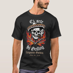 T-shirt El jefe fait griller un squelette de barbecue espa