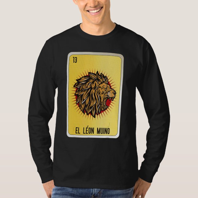 T-shirt El Leon Muino Mexican Slang Lottery Bingo Cards (Devant)