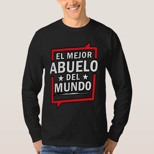 T-shirt El Mejor Abuelo Del Mundo Spanish World's best Gra (Devant)