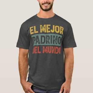 T-shirt El Mejor Padrino Del Mundo Hommes Décor Vintage Ré