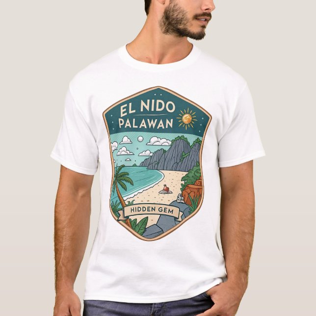 T-shirt El Nido : la perle cachée de Palawan (Devant)